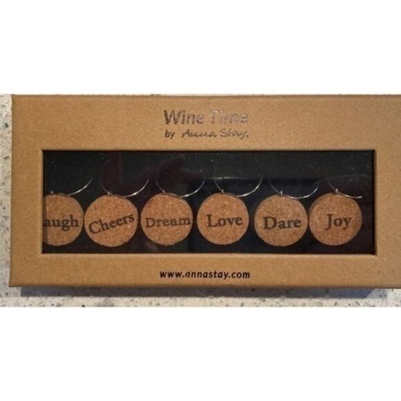 Set of 6 Cork Wine Charms🍷💫 - Picture 1 of 4